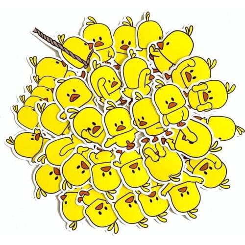 5 Sets = 150PCS Little Yellow Duck Cute Children Stickers Waterproof Stickers for Mobile Phone Notebook Water Cups