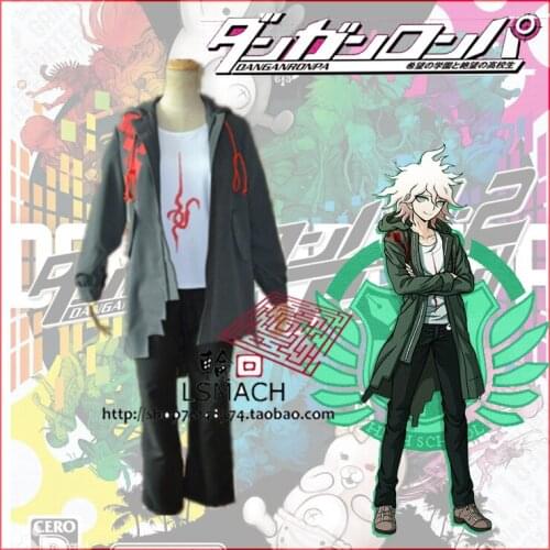 Free Shipping Japanese Anime Super Danganronpa 2 Komaeda Nagito Cosplay Costume
