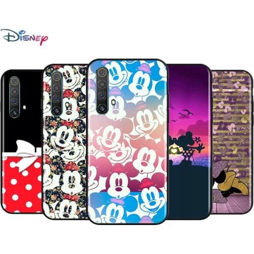 Black Soft Cute Minnie Mouse For Realme 7i Global C2 C3 C11 C12 C15 C17 X2 X3 Superzoom X50 XT Q2 Q2i Pro 5G Phone Case