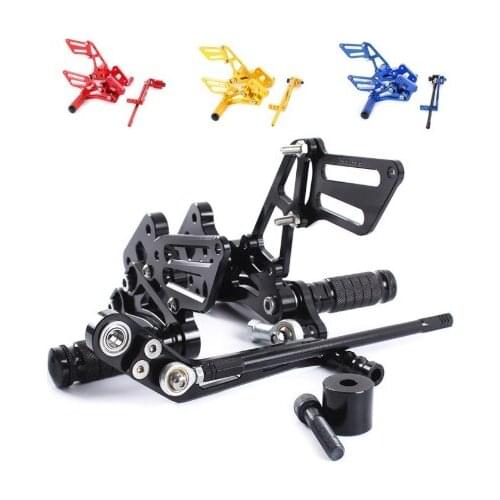 CNC Adjustable Rearset Footrest Foot Pegs Rear Footpegs Kit for Suzuki GSX-R600 GSXR600 /750 2006-2010 free shipping