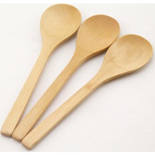 Wooden Spoons Tea Coffee Milk Honey Tableware Condiment Utensil Cooking Sugar Salt Small Spoons Tableware LX9054