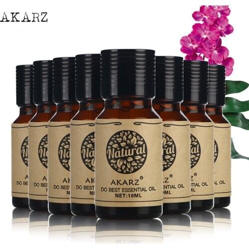 AKARZ Famous brand value meals Oregano carrot seed Cherry blossom Rosewood Neroli Narcissus Castor Argan essential oil 10ml*8