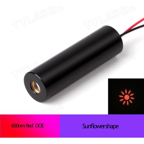D12X45mm Focusable 650nm 30mw 50mw 100mw 150mw Red Sunflower shape DOE Laser Module Adjustable Focus