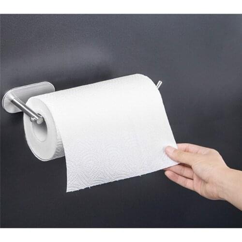 Kitchen Roll Paper Accessory Wall Mount Toilet Paper Holder Stainless Steel Bathroom Tissue Towel Accessories Rack Holders