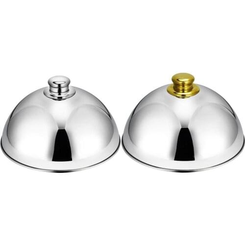 Stainless Steel Dome Food Meal Cover Steak Cover Cheese Cover Western Style Food Lid Dish Lid For Home Restaurants Banquets