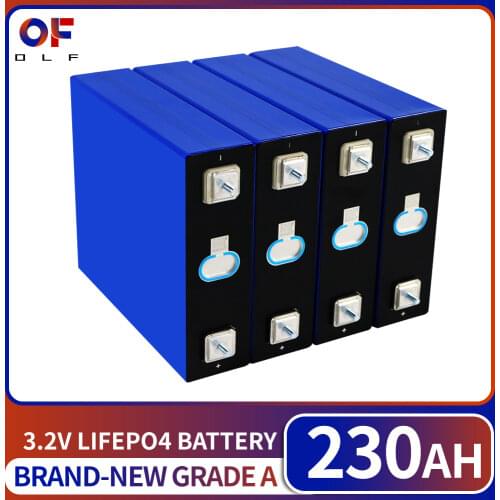 4-16PCS New 3.2V 200Ah Lifepo4 Battery Pack Cell Rechargeable Batteries for Electric Car RV Solar Energy US/UK Tax Free