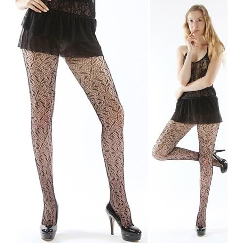 Fashion Girl Women Sexy Lace Tights False High Stocking Pantyhose High Knee Tattoo Tights 1036