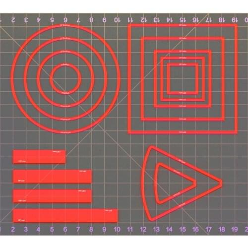 Area of Effect Spell Templates Set of 15 (Included Cube, Cone, Circle, and Line) Acrylic AOE Damage Marker Tabtop RPG Gaming