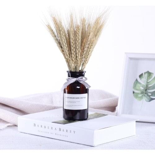20pcs Wheat Ear Country Wedding Decor Natural Dried Plants Home Interior Bathroom Office Decorations For Living Room Piecies