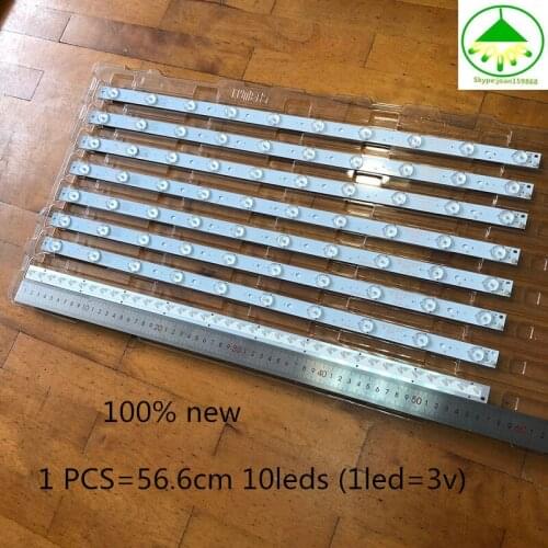 3 pcs/Lot 100% new LCD TV backlight strip for 55CE5129H1 HK55D10-ZC14A-03 303HK550037 1 PCS=56.6cm 10leds (1led=3v)