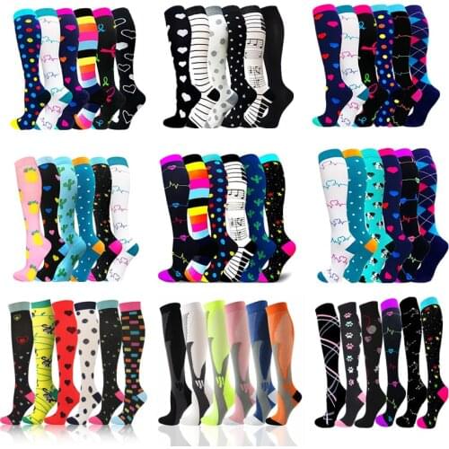 Dropship Wholesales Multi Pairs Compression Socks Unisex Golfs Tube Outdoor Sports Running Fitness Socks Football Soccer Socks