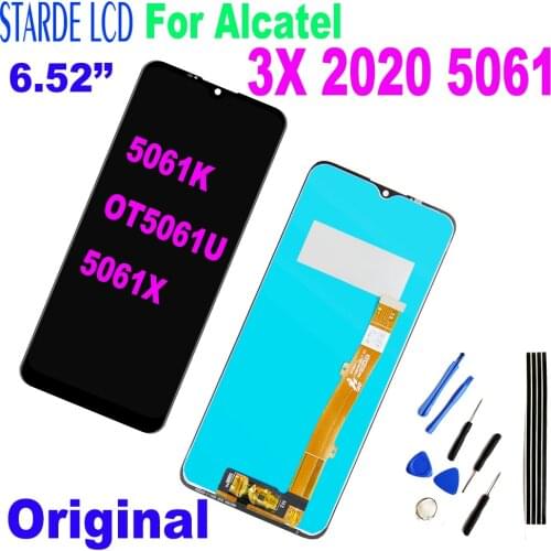 Original 6.52” For Alcatel 3X 2020 5061 5061K OT5061U 5061X OT5061 Lcd Display Touch Screen Digitizer Assembly Replacement