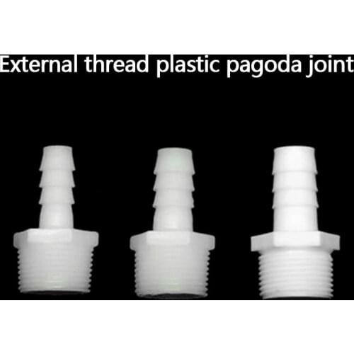 Plastic Pipe Fitting 4mm 6mm 8mm 10mm 12mm 14mm Hose Barb Tail 1/2" 3/4" BSP Male Connector Joint Adapter 1 Pcs