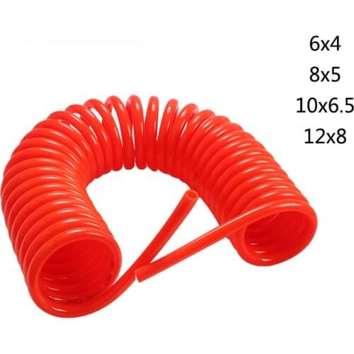 3M/6M/9M/12M/15M Pneumatic Polyurethane PU Air Compressor Hose Tube 6*4mm 8*5mm 10*6.5 12*8mm Telescopic Spring Spiral Pipe Tool