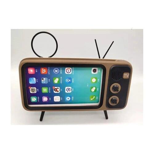 Retro TV Bluetooth Speaker Stereo Bracket Movies Mobile Phone Bluetooth Speaker TV Audio Electric Portable Mini Wireless Speaker