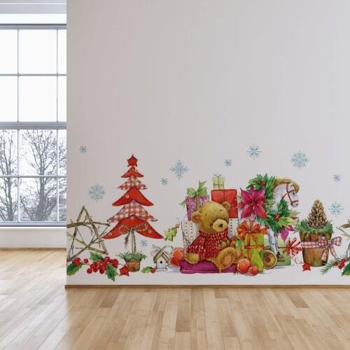 Christmas Sticker Gift Snowflake Wall Sticker PVC Removeable Glass Window Kids Room Christmas Home Decals Decoration New Year