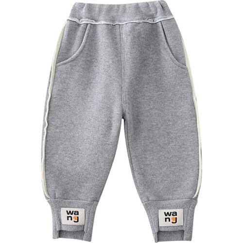 New Autumn Winter Baby Girl Clothes Children Boy Sports Thick Cotton Pants Toddler Fashion Casual Costume Infant Kids Trousers