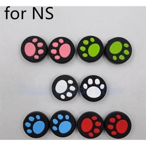 20pcs Cute Cat Paw Silicone Cap Joystick Cap For Nintend Switch NS Joy Con Button Cover For NS Switch Accessories