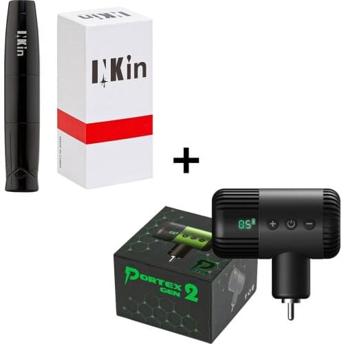EZ Tattoo Sets EZ INKin System Rotary Tattoo Machine Pen with Portex Generation2 Tattoo Wireless Battery Tattoo Power Supply