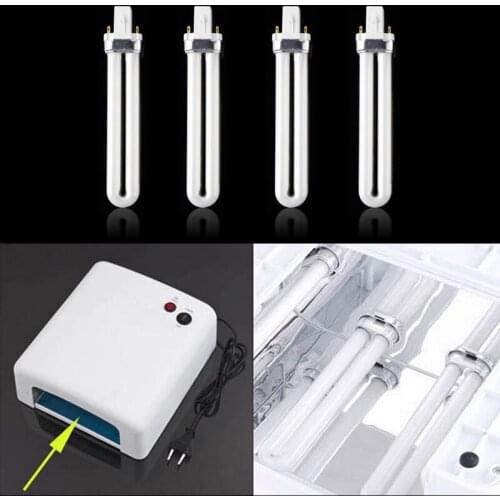 Replacement 4pcs/set 9W UV Lamp Light Tube For Nail Art Dryer Curing Lamp U-shaped Lamp Bulbs Tube Nail Art Supplies