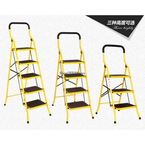 Thickened Color Wide Step Family Ladder Large Step Iron Ladder Three Step Four Step Stairs Escalator Package