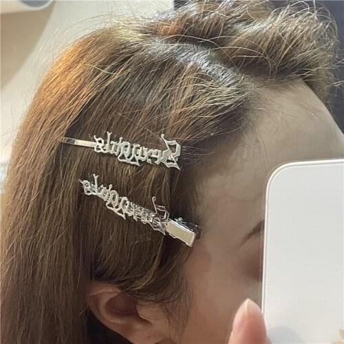 New Punk Sanskrit letters Making Ancient Metal Hair Grip Hair Claw Accessories For Women Girl Hair Clip Party Gifts