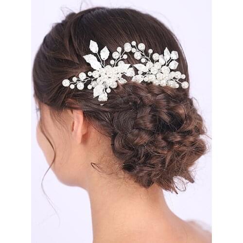 Vintage Silver Gold Hair pins Pearls Hair Jewelry Wedding Bridal Party Important Occasion Headwear for women