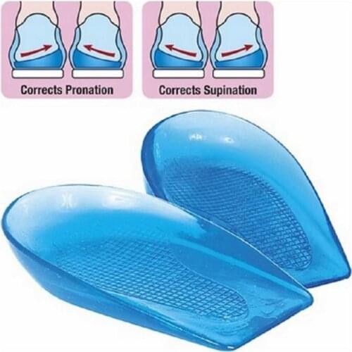 1Pair Silicone Heel Pad Orthopedic Insole Leg Shape Correction Heightened Heel Pad
