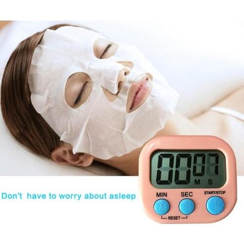 1PCS Kitchen Timer Multipurpose Square Digital LCD Kitchen Cooking Timer Count-Down Up Clock Alarm Magnetic