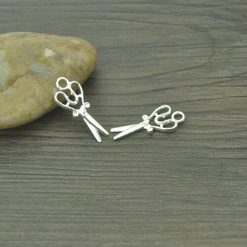 25 pcs Fashion charms metal scissors pendant diy jewelry necklace J187