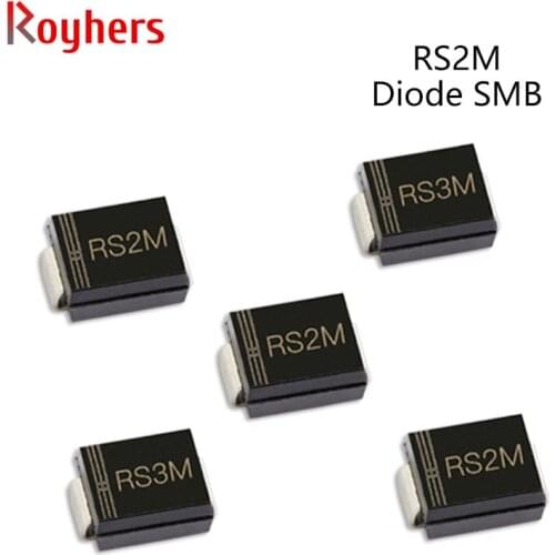 50Pcs SMD Recovery Rectifier Diode RS3M RS2M RS2J 1A 50V 100V 200V 400V 600V 800V 1000V SMB DO-214AA Full Value Available PCB