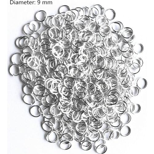 9MM 500pcs Sterling Silver Open Jump Ring Silver Components DIY Jewelry 925 silver findings opening rings