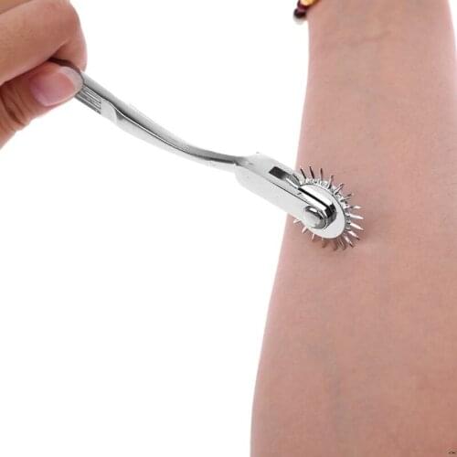 BDSM Metal Diagnostic Reflex Hammer Pin Wheel Gear Roller Rolling Stimulation Body Role Playing Sex Toy