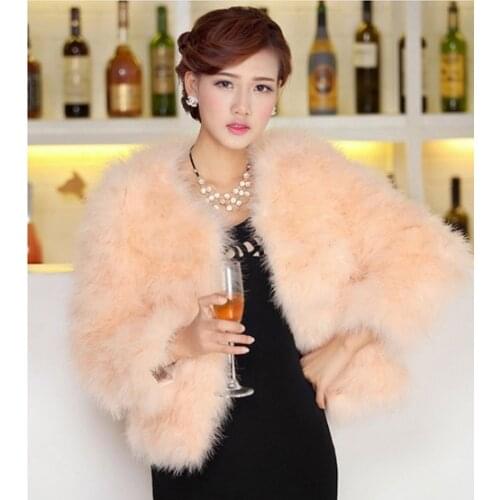 Free Shipping genuine ostrich coat Women Ostrich Fur Coat jacket Overcoat spring fur waistcoats customized big size J745