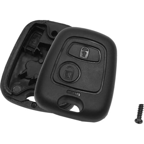 Uxcell 2 Buttons Remote Keyless Entry Key Fob Case Shell Replacement for Peugeot 206