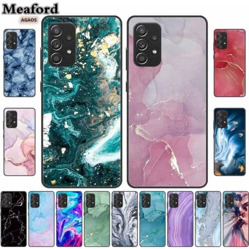 For Samsung A72 Case 5G 4G Soft Silicone TPU Phone Case for Samsung Galaxy A72 A 72 2021 Case A725 Protective Marble Cover 6.7"