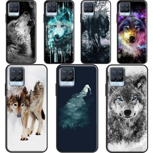 Wolf Howls Art For OnePlus 9 Pro 8 Pro 8T 9R Case For Realme GT Neo 6 7 i 8 Q3 Pro C21 C15 C11 C3 Coque