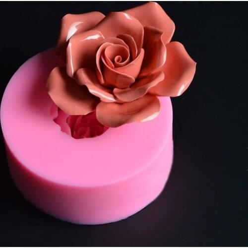 DIY Baking Tools Silicone 3D Rose Flower Fondant Mold