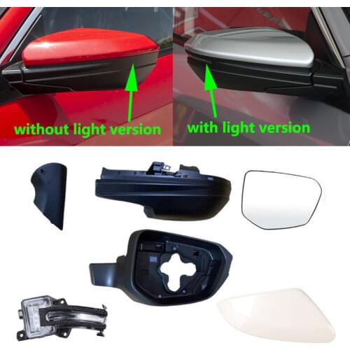 For Honda Civic 2016 2017 2018 2019 2020 Car Wing Door Side Mirror Light Lower Cover Cap Lid Outside Rearview Frame Glass Lens