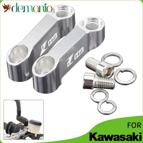 For KAWASAKI ZH2 2019 2020 2021 Mirror Riser Extenders Spacers Extension Adapter Adaptor for kawasaki Z H2 zh2 z h2 Z-H2 19 20