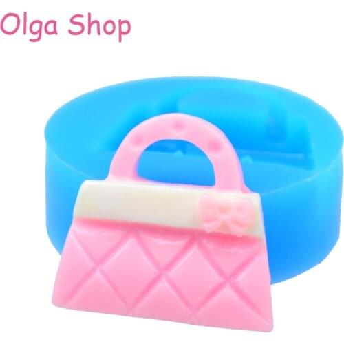 FYL056 Fashion Handbag Silicone Mold Decoration Mold Clay Push Mold Polymer Clay Charms (Resin Wax Epoxy Gum Paste Fondant)