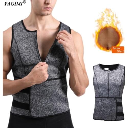 Waist Trainer Corset Sauna Vest For Men Sweat Neoprene Tank Top Body Shaper Shapewear Slimming Shirt Workout Suit Tummy Control