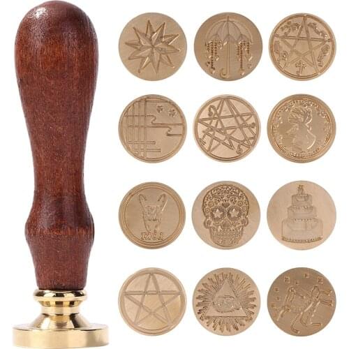 Paint Wax Seal Stamp Set Card Stamps Roses Retro Plant Pattern DIY Envelopes Crown Accessories for Classical Parties