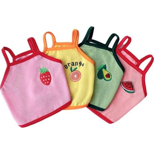 Summer Pet Clothes Puppy Clothing Outfits For Small Medium Dogs Cats Fruit Pet Dog T-shirt Chihuahua Pug Apparel Costumes XS-XXL