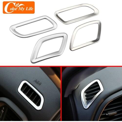 Air Vent Sticker for Jeep Renegade 2015 - 2020 Interior Inside Air Vent Dashboard Cover Trim Insert Outlet Molding Car Styling