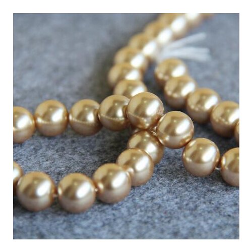 Nouveau 8-14mm jaune clair coquille perles de verre bricolage lâche bijoux faisant la conception 15 pouces en gros