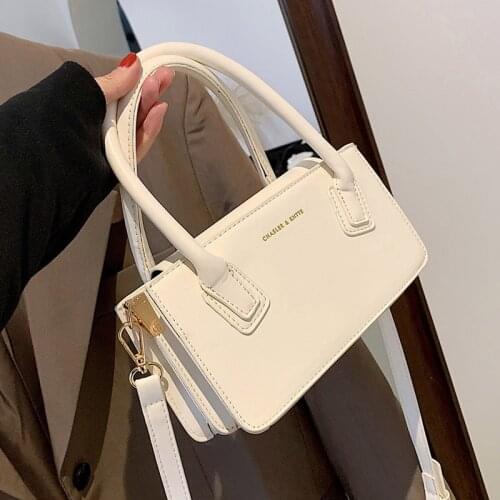 Solid color Lady Small Tote Bags Fashion High-quality PU Leather Womens Designer Handbags Female Travel Shoulder Messenger Bags