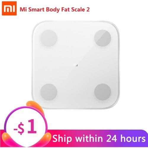 Original Xiaomi Smart Body Fat Composition Scale 2 Bluetooth 5.0 Balance Test 13 Body Data BMI Health Weight Scale LED Display