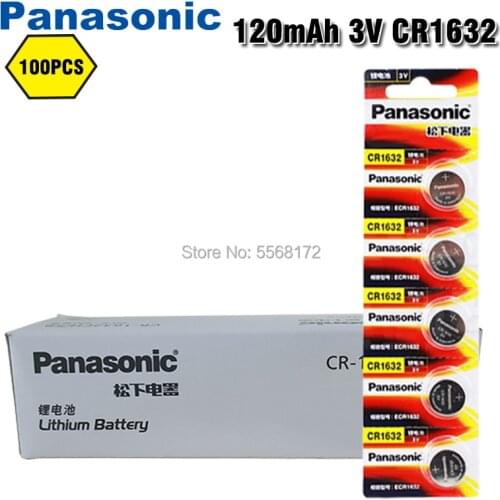 PANASONIC 100pc cr1632 3v BR1632 ECR1632 DL1632 KCR1632 LM1632 KL1632 button cell coin lithium batteries for watch car toy