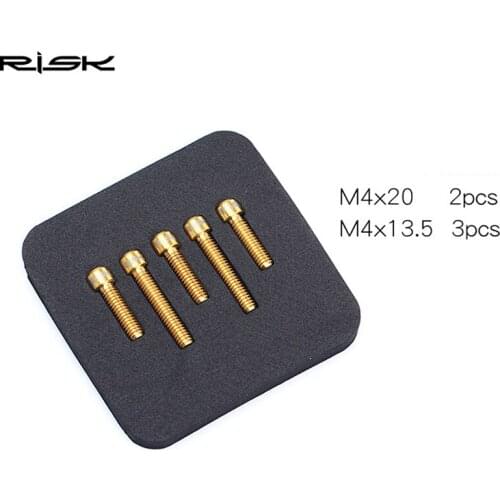 Derailleur H/L tension bolts Risk ultralight titanium alloy M4x13.5/20mm Socket Head Bolt mountain bike Derailleur set